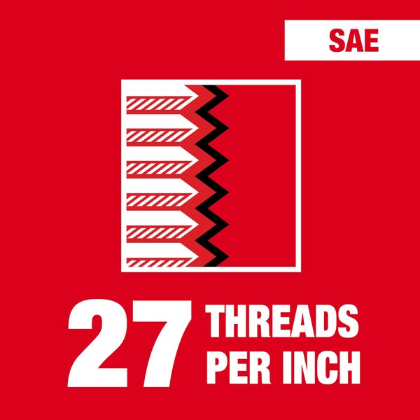 Milwaukee Tool 1/8"-27 NPT Straight Flute Taper Tap - 49-57-5189