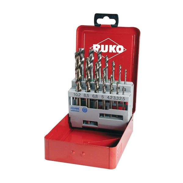 Ruko Mach. Tap Set Hssco, 35 deg. M3-M12 - 245052