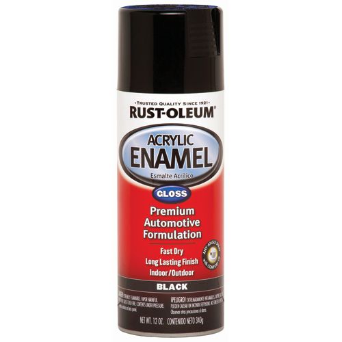 Pintura en aerosol de esmalte acrílico brillante negro de 12 oz. Rust-Oleum - 67942