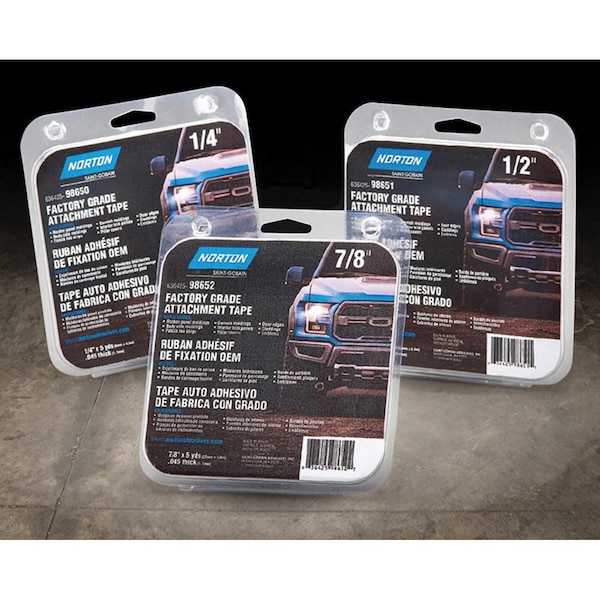 Norton Abrasives 1/2 pulgadas X 5 yardas Cinta de Adherencia para Accesorios - 63642598651