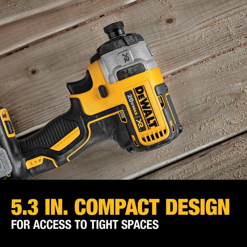 Kit de combo inalámbrico DEWALT 20V MAX XR con taladro/impacto sin escobillas y (2) baterías de 20V 2.0Ah y cargador - DCK283D2
