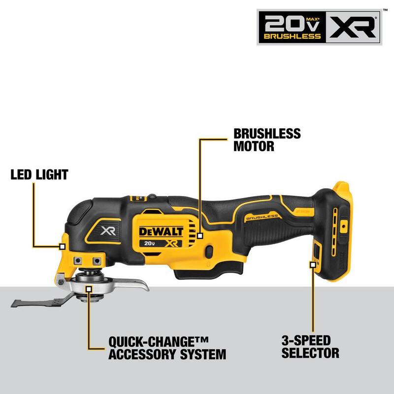 Kit combinado inalámbrico DEWALT de 20V Máximo de iones de litio con 4 herramientas, batería de 4Ah, batería de 2Ah, cargador y bolsa - DCK482D1M1