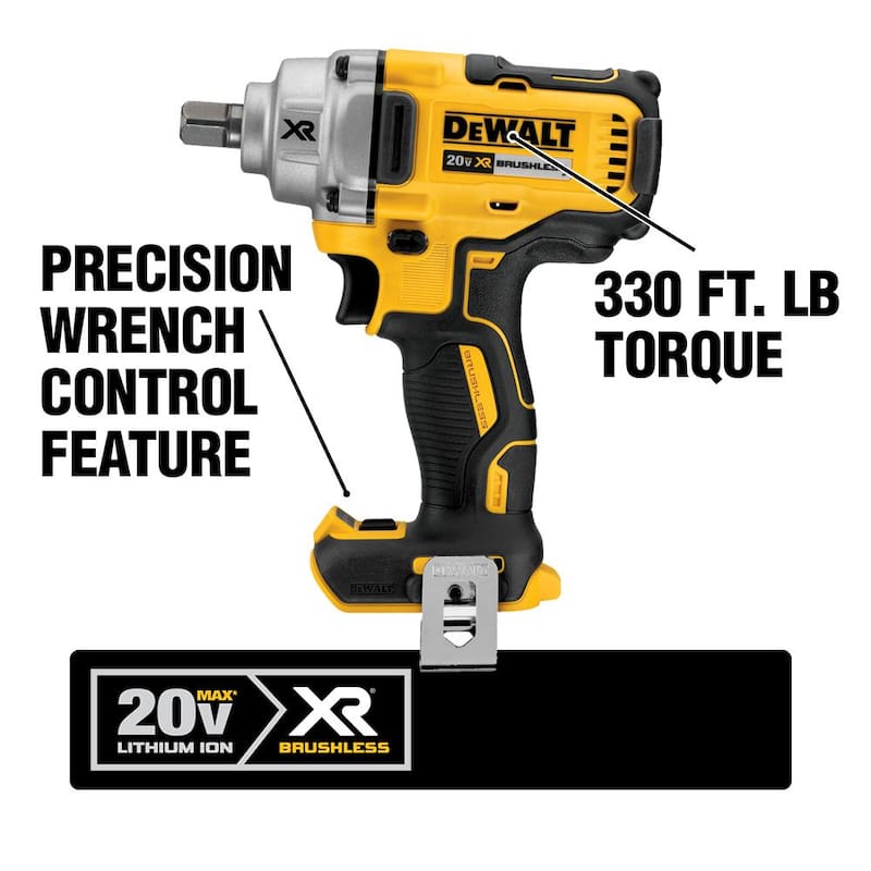 Juego de Combo de 2 Herramientas Inalámbricas DEWALT 20V MAX XR para Automóviles con un trinquete de 1/2 pulg., un trinquete de 3/8 pulg. y una batería de 5.0Ah - DCK205P1
