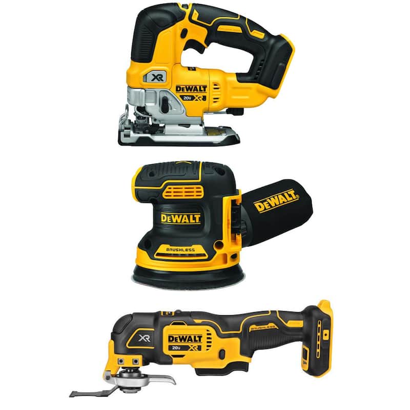 Kit de combo de 3 herramientas DEWALT 20V MAX XR de litio-ion para carpintería con herramienta oscilante, sierra de calar y lijadora orbital aleatoria de 5 pulgadas - DCK300P1