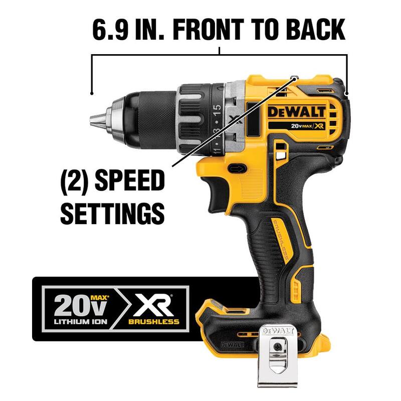 Kit de combinación sin cable DEWALT 20V MAX XR sin escobillas para taladro/impacto, sierra circular de 6-1/2 pulgadas 20V MAX y (2) baterías de 20V 2.0Ah - DCK283D2W391B