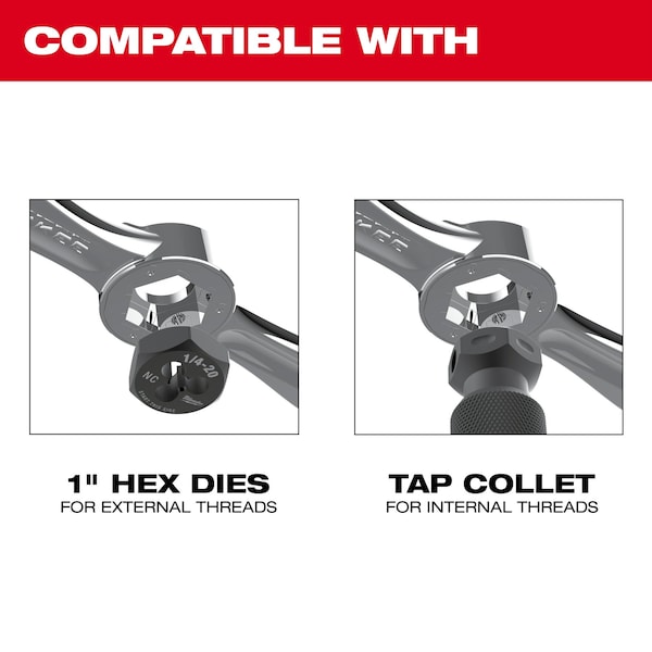 Milwaukee Tool Hex-LOK 2-in-1 Tap and Die Threading Handle? & Tap Collet - 49-57-5003