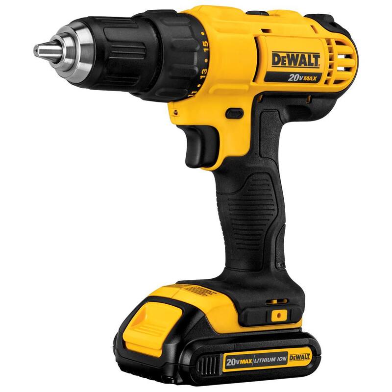 Kit de combo inalámbrico de taladro/destornillador DEWALT 20V MAX de iones de litio, 20V MAX 4.5-5 pulgadas Amoladora y (2) 20V MAX 1.3Ah Baterías - DCK240C2DCG412B