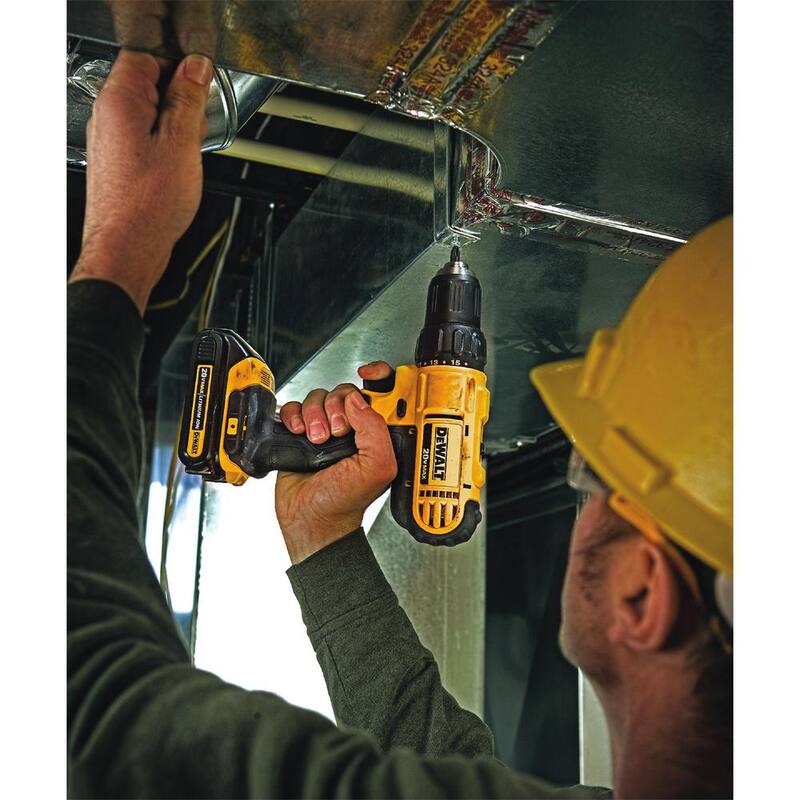 Kit de combo inalámbrico de taladro/destornillador DEWALT 20V MAX de iones de litio, 20V MAX 4.5-5 pulgadas Amoladora y (2) 20V MAX 1.3Ah Baterías - DCK240C2DCG412B