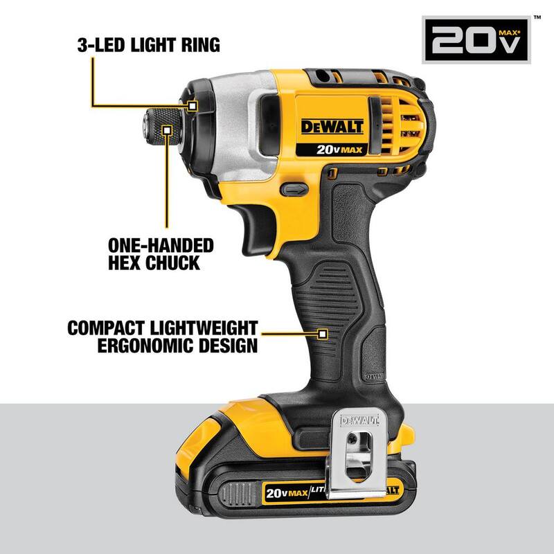 Kit combo inalámbrico DEWALT 20V MAX de 7 herramientas con (2) baterías de 20V 2.0Ah y cargador - DCK720D2