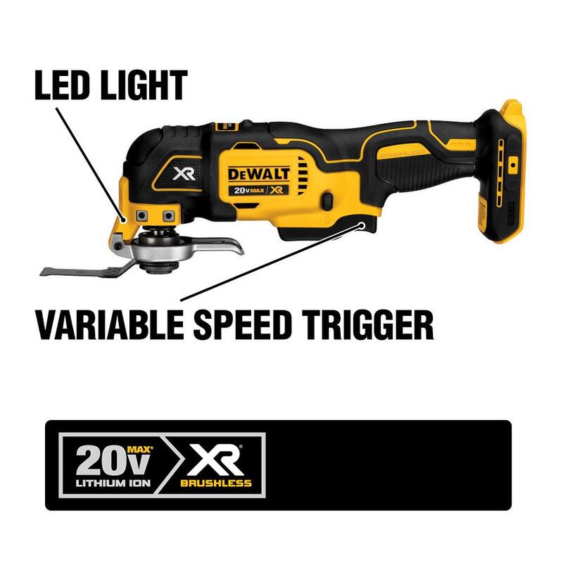 Kit de combinación inalámbrico DEWALT 20V MAX de 10 herramientas con batería de iones de litio, Llave de impacto sin escobillas ATOMIC 20V MAX de 1/2 pulgadas y (2) baterías de 2Ah - DCK1020D2WF921B.