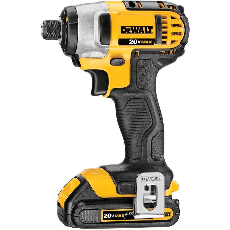 Juego combo de 2 herramientas inalámbricas DEWALT 20V MAX Taladro de impacto con (2) baterías de 20V 1.5Ah, cargador y bolsa - DCK280C2.