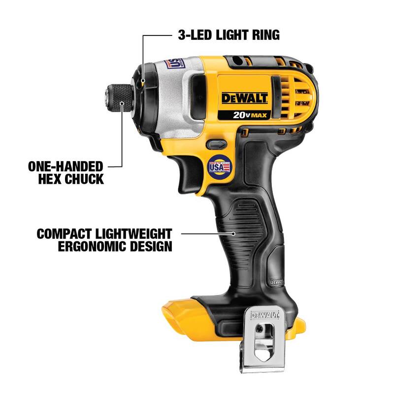 Juego combo de 2 herramientas inalámbricas DEWALT 20V MAX Taladro de impacto con (2) baterías de 20V 1.5Ah, cargador y bolsa - DCK280C2.