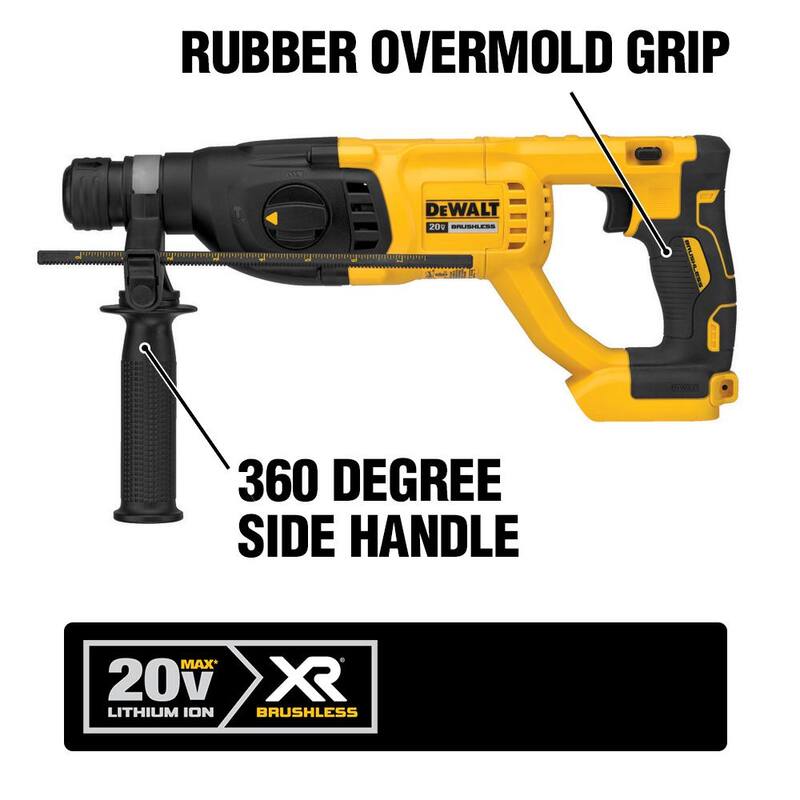 Juego de combo de 2 herramientas DEWALT 20V MAX XR inalámbrico Impact Driver/Rotary Hammer, (2) baterías 20V 5.0Ah y cargador - DCK233P2.