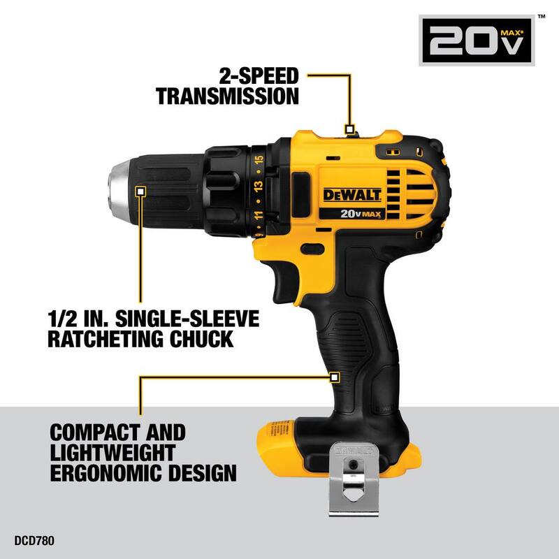 Kit de herramientas inalámbricas DEWALT 20V MAX con 4 herramientas, (2) baterías de 20V 2.0Ah y cargador - DCK421D2