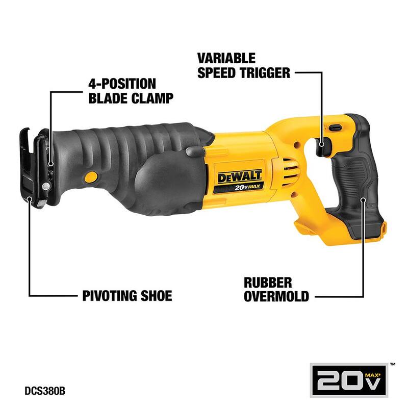 Juego de combinación de 5 herramientas inalámbricas DEWALT 20V MAX de iones de litio con (2) baterías de 20V 4.0Ah, (1) batería de 20V 2.0Ah y cargador - DCK551D1M1WB240