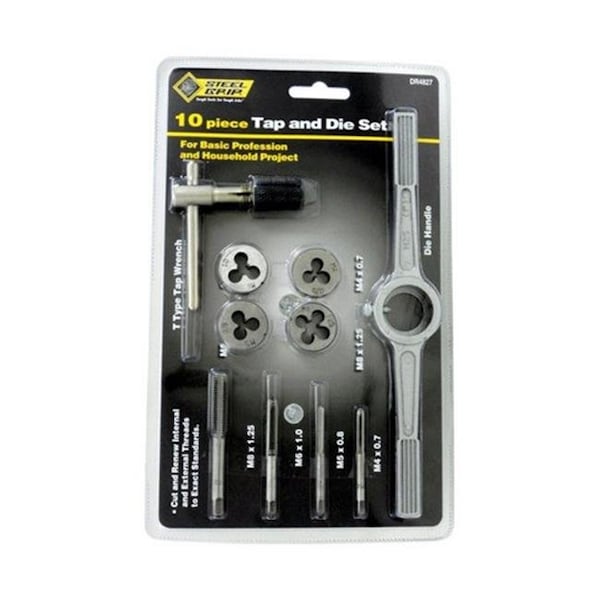 Steel Grip Steel Grip DR4827MM 10 Piece Metric Tap & Die Set - 2366359