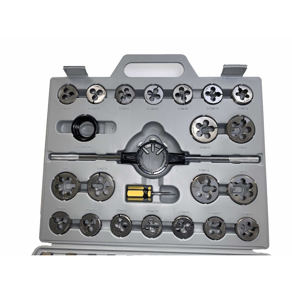 Hhip 45 Piece 1/4-1" Heat Treated Alloy Steel Tap & Die Set - 1011-0001