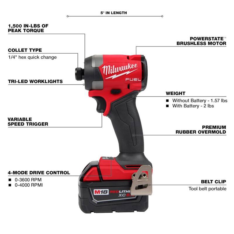 Milwaukee M18 FUEL 18-Volt Lithium-Ion Brushless Cordless Hammer Drill and Impact Driver Combo Kit (2-Tool) con HACKZALL - 3697-22-2719-20

Kit combo de taladro percutor y destornillador de impacto inalámbricos sin escobillas de 18 volts Milwaukee M18 FUEL (2 herramientas) con HACKZALL - 3697-22-2719-20