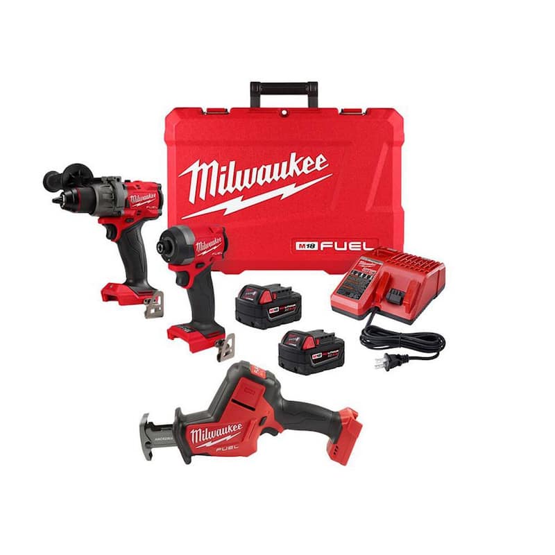 Milwaukee M18 FUEL 18-Volt Lithium-Ion Brushless Cordless Hammer Drill and Impact Driver Combo Kit (2-Tool) con HACKZALL - 3697-22-2719-20

Kit combo de taladro percutor y destornillador de impacto inalámbricos sin escobillas de 18 volts Milwaukee M18 FUEL (2 herramientas) con HACKZALL - 3697-22-2719-20