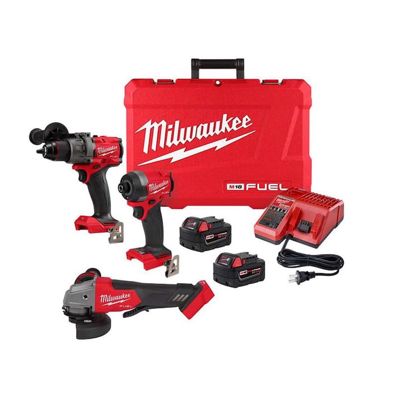 Milwaukee M18 FUEL 18-Volt Lithium-Ion Brushless Cordless Combo Kit 2-Tool with 2 Batteries Charger 4-1/2in. to 5in. Grinder - 3697-22-2880-20

Kit de combo inalámbrico sin escobillas Milwaukee M18 FUEL de 18 voltios con 2 herramientas, 2 baterías, cargador y esmeril de 4-1/2 a 5 pulgadas - 3697-22-2880-20