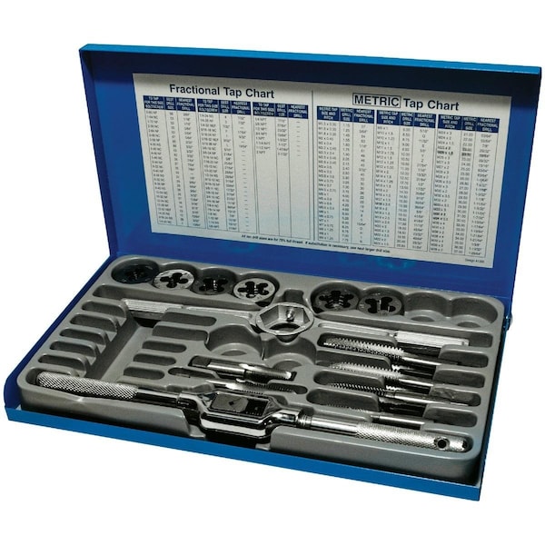 Century Drill Tool Century Drill & Tool Tap and Die Fractional Set 14-Piece - 98902