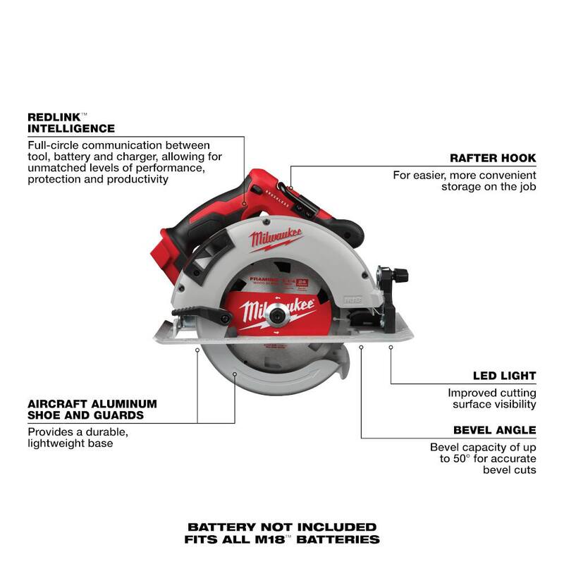 Kit combinado inalámbrico Milwaukee M18 18-Volt de iones de litio sin escobillas (4 herramientas) con 2 baterías, 1 cargador y bolsa para herramientas - 3693-24CX-2613-20