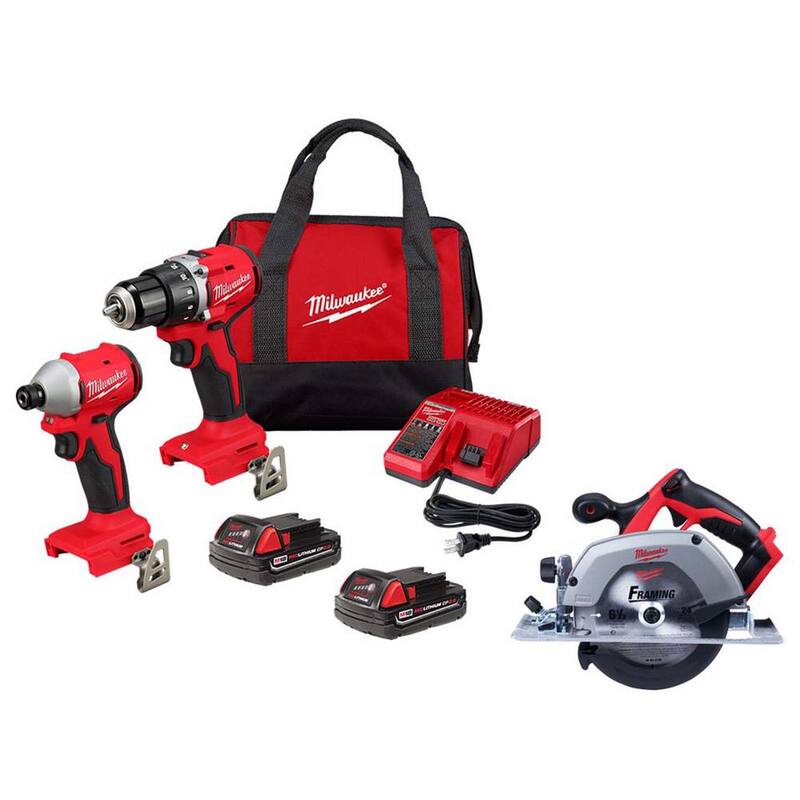 Milwaukee M18 18-Volt Lithium Ion Brushless Cordless Compact Drill/Impact Combo Kit with 6-1/2 in. Circular Saw - 3692-22CT-2630-20

Kit combo inalámbrico de taladro/impacto compacto con sierra circular de 6-1/2 pulgadas y motor sin escobillas Milwaukee M18 de 18 voltios - 3692-22CT-2630-20.