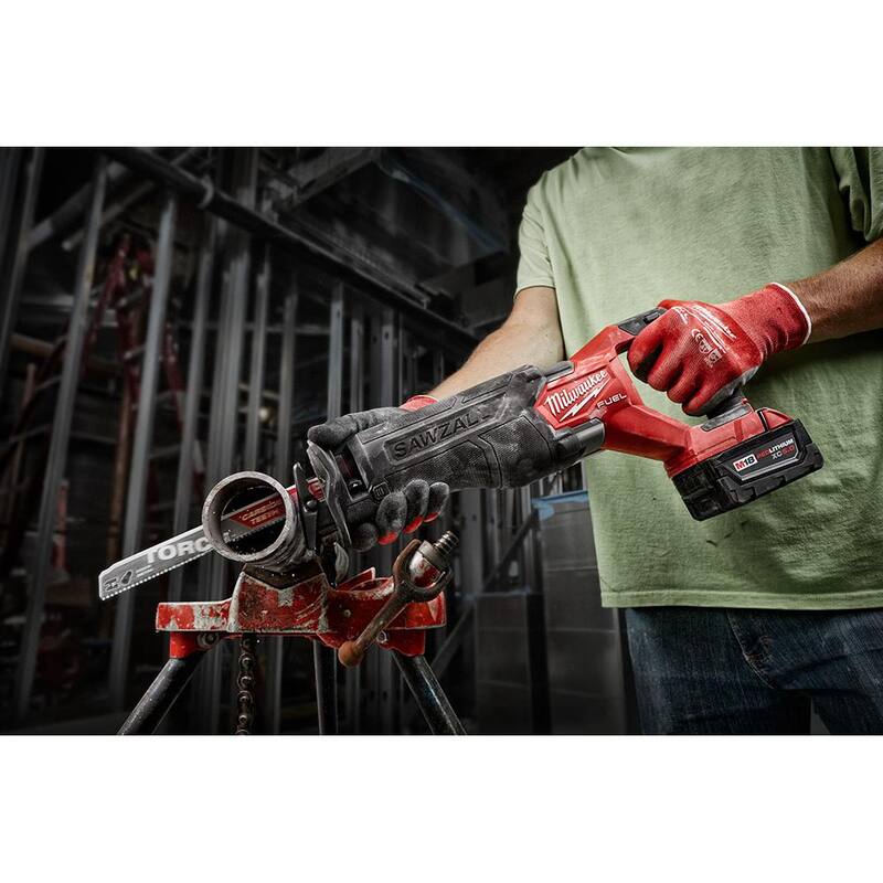 Kit combinado Milwaukee M18 FUEL de 18 voltios con batería de iones de litio sin escobillas (5 herramientas) con batería de alto rendimiento de 8.0 Ah - 3697-25-48-11-1880