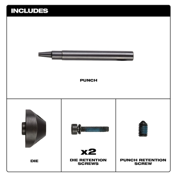 Milwaukee Tool Punch and Die Set for M12 FUEL 16 Gauge Nibbler - 48-44-0272
