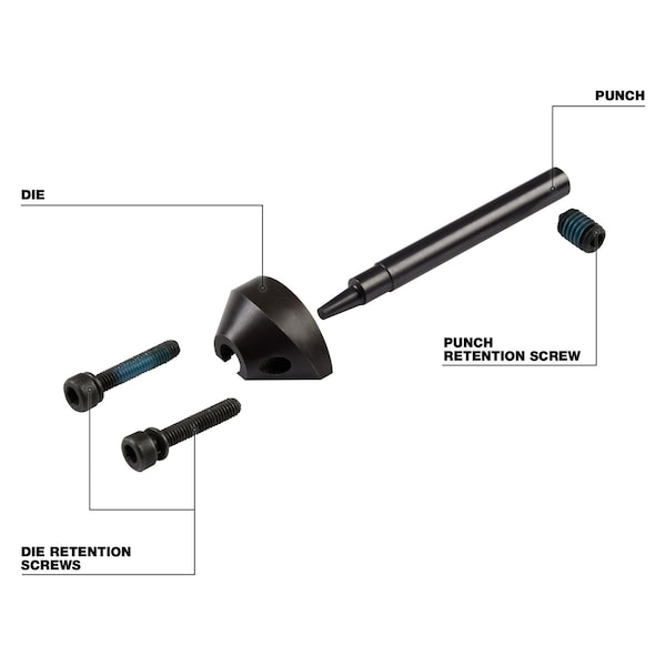 Milwaukee Tool Punch and Die Set for M12 FUEL 16 Gauge Nibbler - 48-44-0272