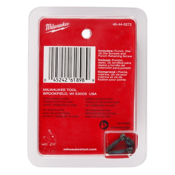 Milwaukee Tool Punch and Die Set for M12 FUEL 16 Gauge Nibbler - 48-44-0272