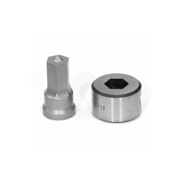 Edwards Punch And Die Set, Hex, 34 In Punch, 2532 In Die Sizes Included, 2 Piece, For Use With Standard - PDH3/4
