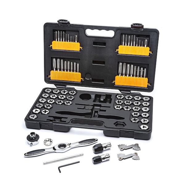 Apex Tool Group GearWrench 77 Piece SAE/Metric Ratcheting Tap and Die Set - 3887