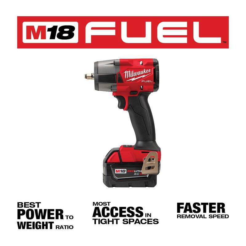 Juego Combo de Llave de Impacto Inalámbrica Milwaukee M18 FUEL 18V Brushless de Iones de Litio (3 Herramientas) con (2) Baterías de 5.0 - 2863-20-2960-20-2962-20-48-11-1850X2