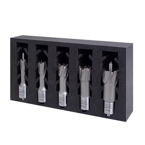 Carbidemax HMT 40 TCT Cutter Set 9/16, 11/16, 13/16, 15/16, 1-1/16 in. + 2 pilots - 109015-SET2