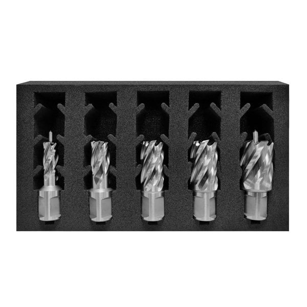 Holemaker Technology HMT HSS Short Series Broach Cutter, 9/16, 11/16, 13/16, 15/16, 1-1/16in - 107011-SET2