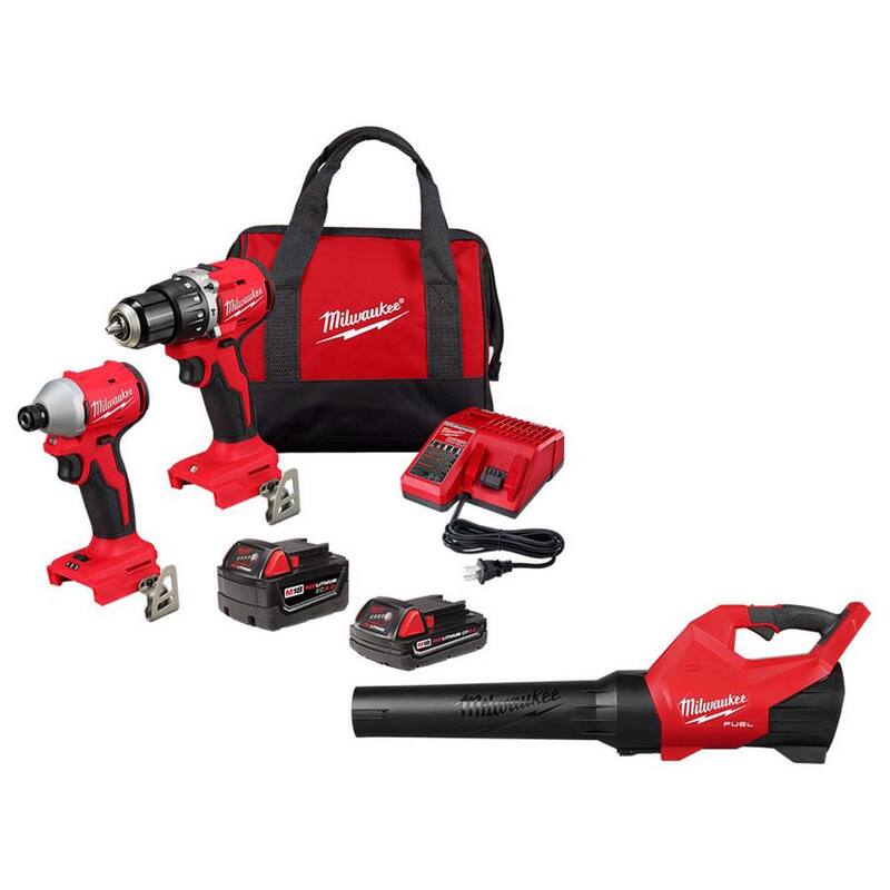 Milwaukee M18 18-Volt Lithium-Ion Brushless Cordless Compact Hammer Drill/Impact Combo Kit w/(2) Batteries & M18 FUEL Blower - 3693-22CX-3017-20

Equipo combo de taladro de martillo de impacto compacto inalámbrico sin escobillas de 18 voltios Milwaukee M18/18-Voltios de Iones de Litio con (2) baterías y soplador M18 FUEL - 3693-22CX-3017-20