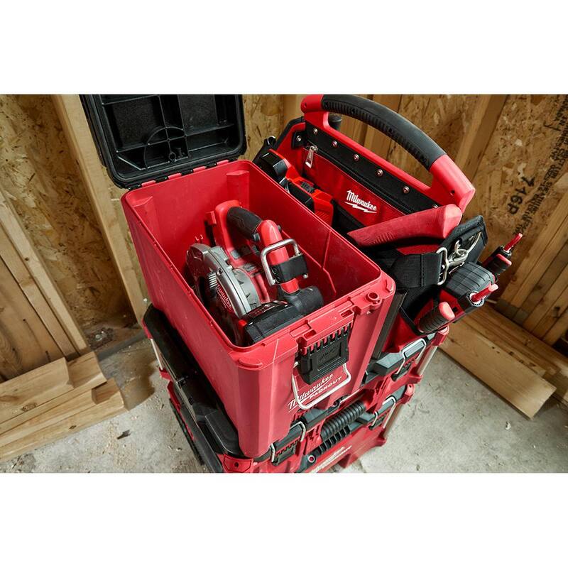 Kit de Herramienta Oscilante Multifunción inalámbrica Milwaukee M18 FUEL 18V de Iones de Litio sin escobillas y Caja de Herramientas PACKOUT - 2836-21-48-22-8422