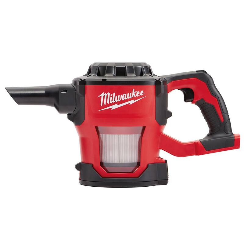 Juego de combinación Milwaukee M18 18V de taladro de martillo/impacto/Sawzall/luz inalámbrico de ion de litio (4 herramientas) con aspiradora compacta M18 - 2696-24-0882-20