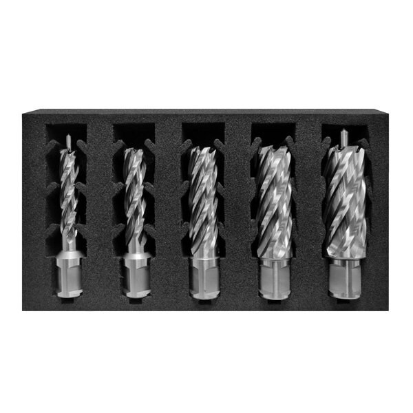 Holemaker Technology HMT HSS Long Series Broach Cutter Set, 19/16, 11/16, 13/16, 15/16, 1-1/16in - 107012-SET2