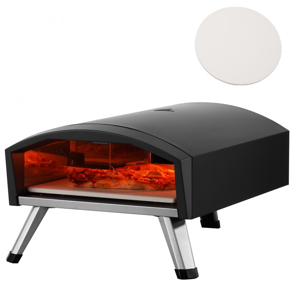 VEVOR 12" Outdoor Pizza Oven Portable Gas Oven Iron Spray Foldable for Camping - BXPSLWPTWXZGNI9RBV0