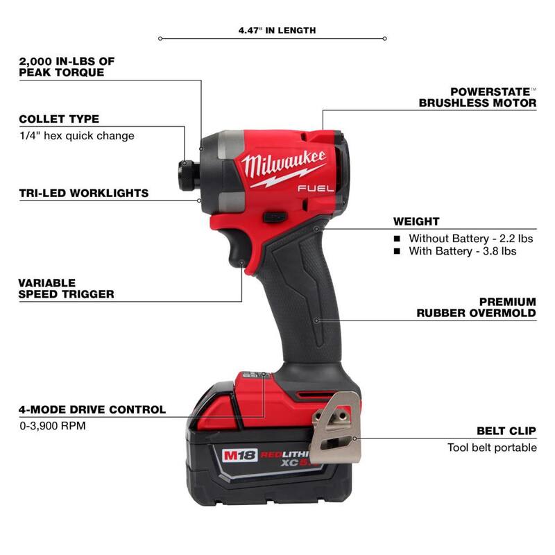 Milwaukee M18 FUEL 18V Li-Ion Brushless Cordless Hammer Drill and Impact Driver Combo Kit w/2 Batteries & PACKOUT Bit Set (60-Pc) - 3697-22-48-32-5162

Milwaukee M18 FUEL 18V Li-Ion Brushless Combo de Taladro de Percusión Inalámbrico y Llave de Impacto con 2 Baterías y Set de Puntas PACKOUT (60 piezas) - 3697-22-48-32-5162