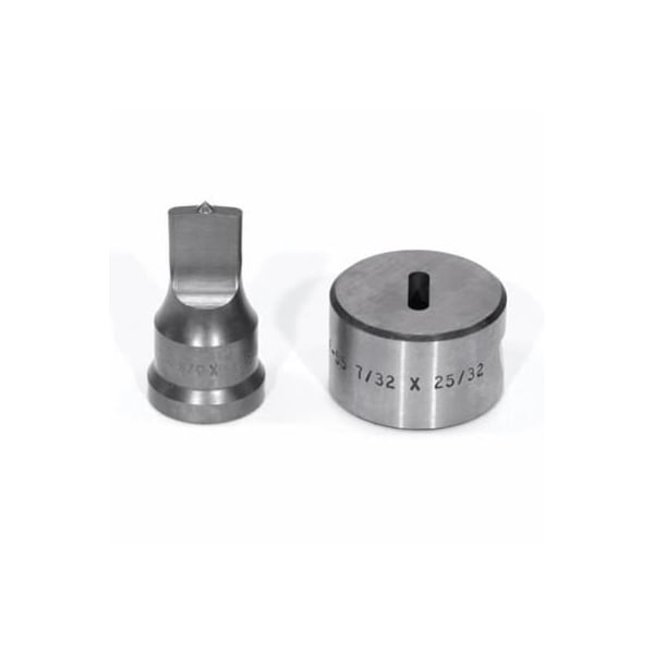 Edwards Punch And Die Set, Oblong, 316 X 34 In Punch, 732 X 2532 In Die Sizes Included, 2 Piece, For - PDOB3/16X3/4