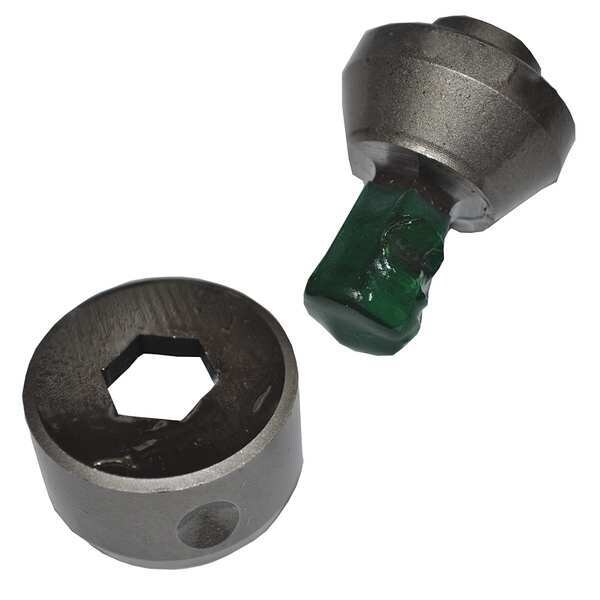 Huskie Tools Punch/Die Set, Hex, Hydraulic, 9/16 In - SHD-916HEX 9/16