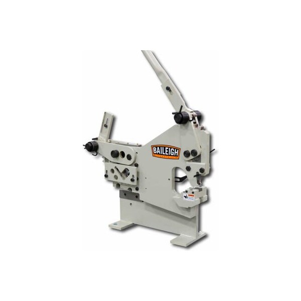 Baileigh Industrial Holdings Baileigh Industrial Manually Operated Ironworker with Punch Station, 10inW, 3 Stations - 1010452