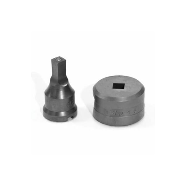 Edwards Punch And Die Set, Squared, 38 In Punch, 1332 In Die Sizes Included, 2 Piece, For Use With - PDSQ3/8