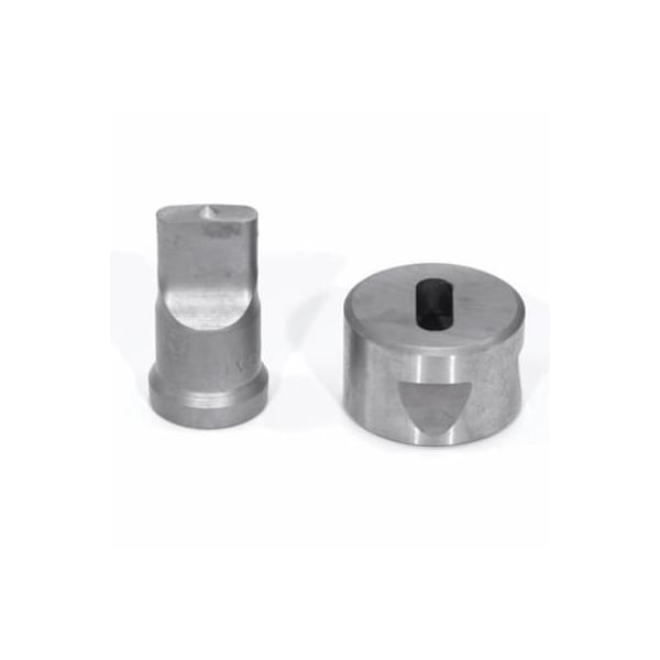 Edwards Punch And Die Set, Oblong, 1132 X 1 In Punch, 38 X 1132 In Die Sizes Included, 2 Piece, For Use - PDOB11/32X1