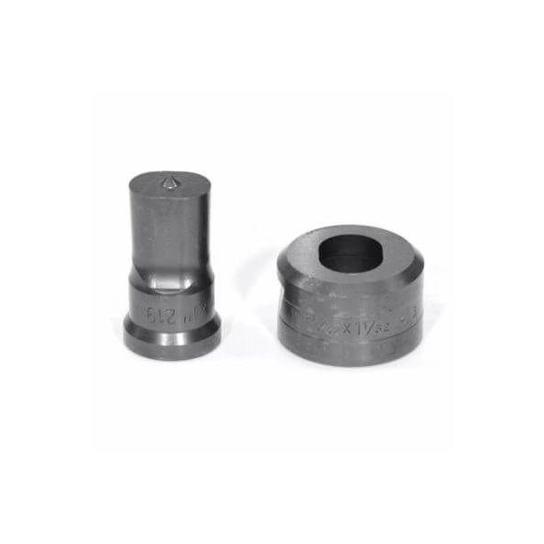 Edwards Punch And Die Set, Oblong, 34 X 1 In Punch, 2532 X 1132 In Die Sizes Included, 2 Piece, For Use - PDOB3/4X1