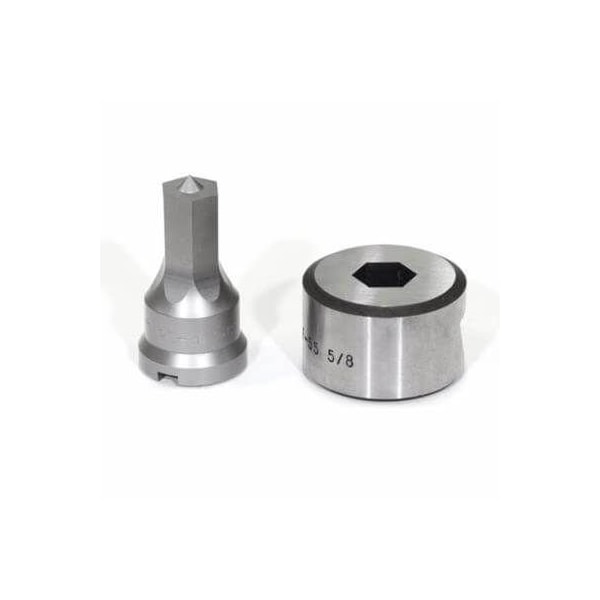 Edwards Punch And Die Set, Hex, 916 In Punch, 1932 In Die Sizes Included, 2 Piece, For Use With Standard - PDH9/16