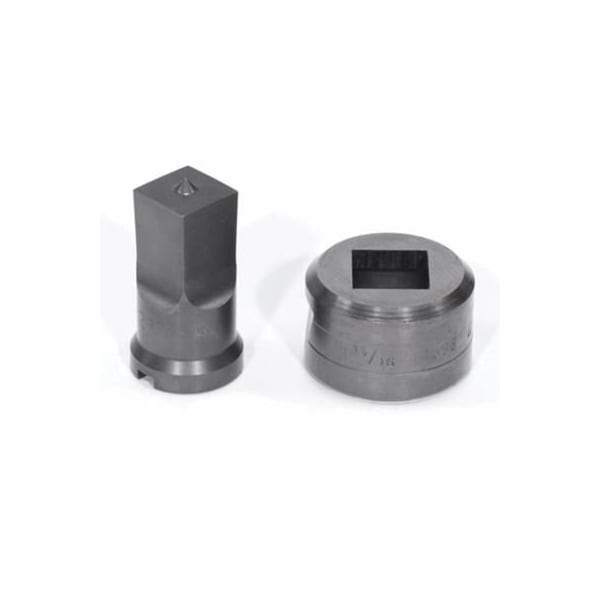 Edwards Punch And Die Set, Squared, 2532 In Punch, 1316 In Die Sizes Included, 2 Piece, For Use With - PDSQ25/32